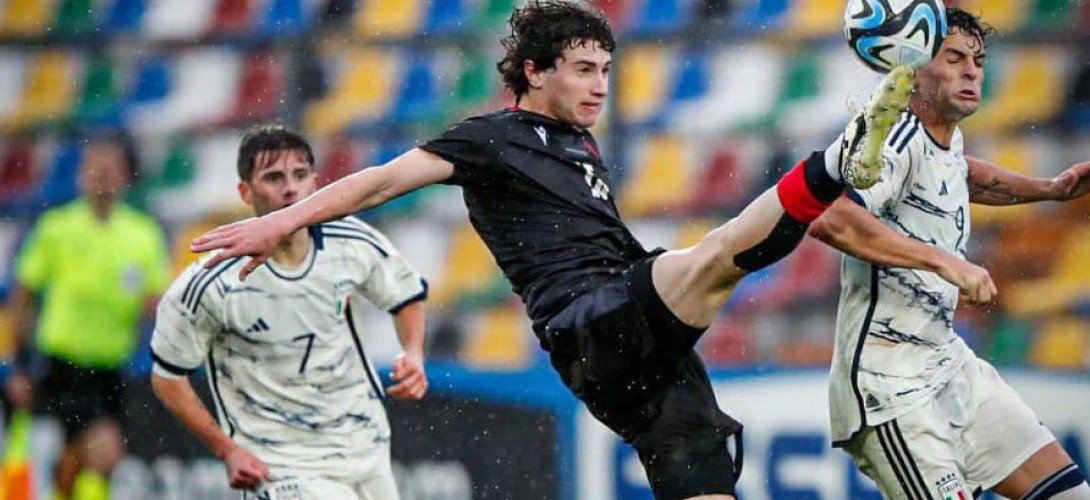 Davit Bukia played elite round matches in the Georgian U19 team