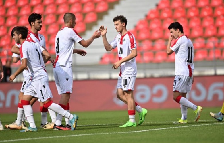 Luka Tsulukidze scored against Kazakhstan in the U-20 team of Georgia